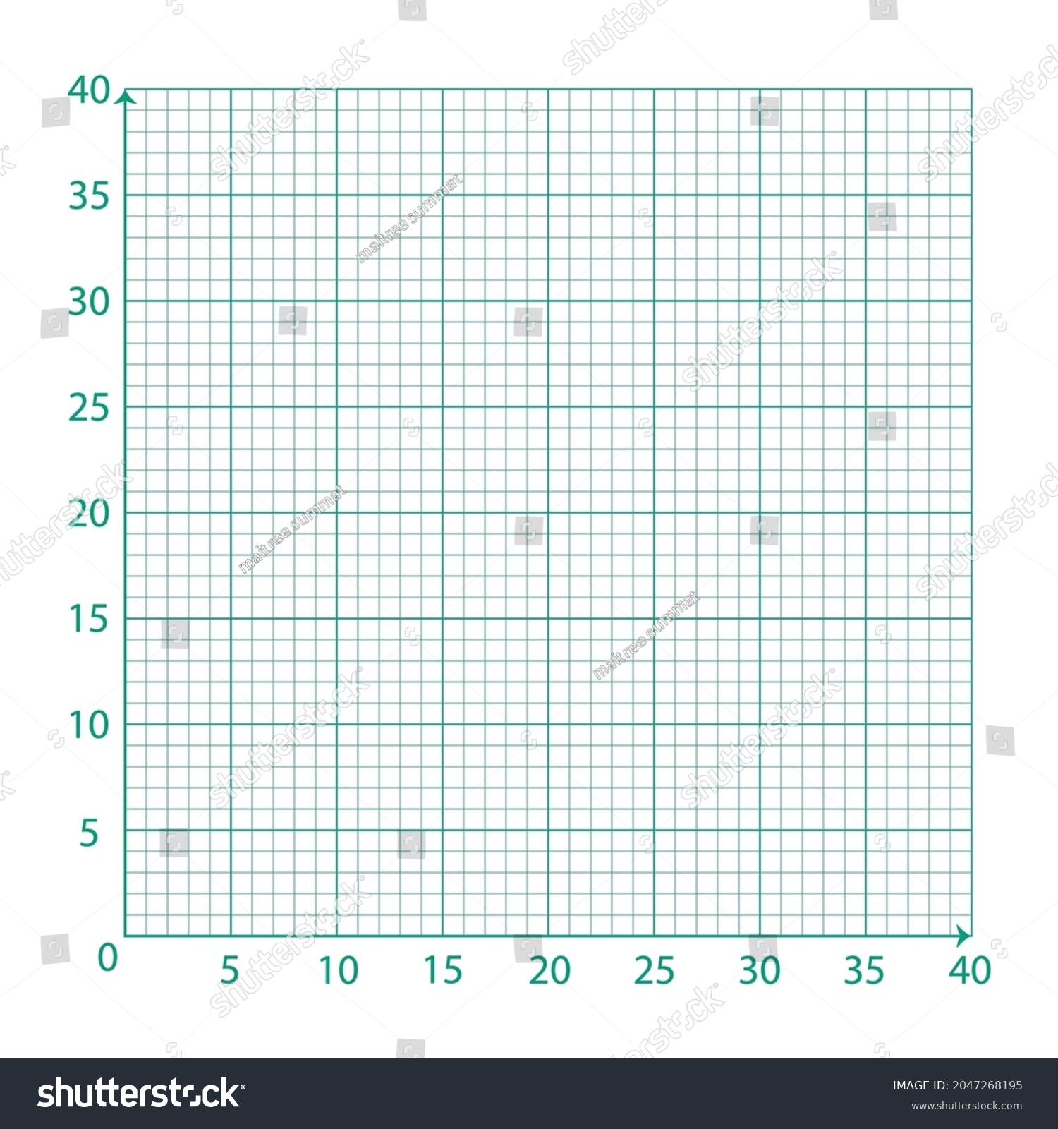 White Graph Paper Green X axis Y axis Stock Vector Royalty Free 2047268195 Shutterstock